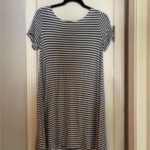 Striped Blue and White Women's Dress